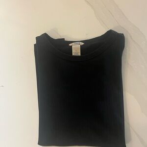 Duluth Trading Black Ribbed Knit Top